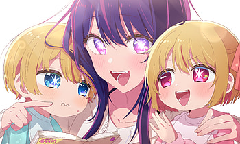 Oshi no Ko Ultra : Ruby, Ai, and Aquamarine Hoshino, Ruby Hoshino, Ai Hoshino, Aquamarine Hoshino, Anime, Oshi no Ko HD wallpaper