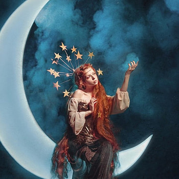 Moon Lady, model, beautiful, graphy, beauty HD wallpaper