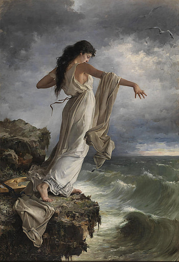 Romantic Age art - Sappho - Goddess of Love Classic Wall Art Woman Poet Lesbian Lesbos Lesbian Decor Greek Poetess. Renaissance art paintings, Pre raphaelite art, Aesthetic art, Romanticism Art HD phone wallpaper