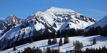 Snow Covered Mountains, winter, beautiful, mountains, sno HD wallpaper
