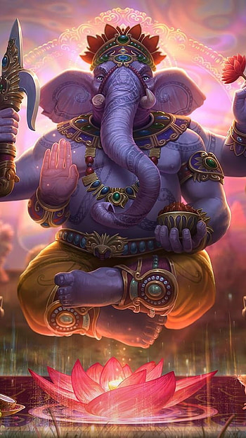 Ganpati , Huge Statue, Painting HD phone wallpaper