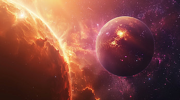Stellar Nebula and Planet, space, planet, nebula HD wallpaper