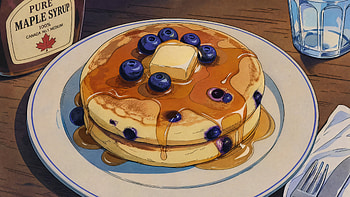 Blueberry Pancake Bliss — HD wallpaper