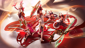 League Of Legends: Wild Rift - Year of the Rabbit, Camille (League Of Legends), Zoe (League of Legends), Seraphine (League Of Legends), Gwen (League Of Legends), Caitlyn (League Of Legends), video game, League of Legends: Wild Rift HD wallpaper