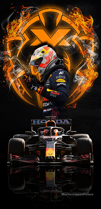 Max on fire, max verstappen, f1, sport HD phone wallpaper