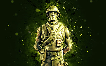 Plastic Patroller, , green neon lights, Fortnite Battle Royale, Fortnite characters, Plastic Patroller Skin, Fortnite, Plastic Patroller Fortnite HD wallpaper