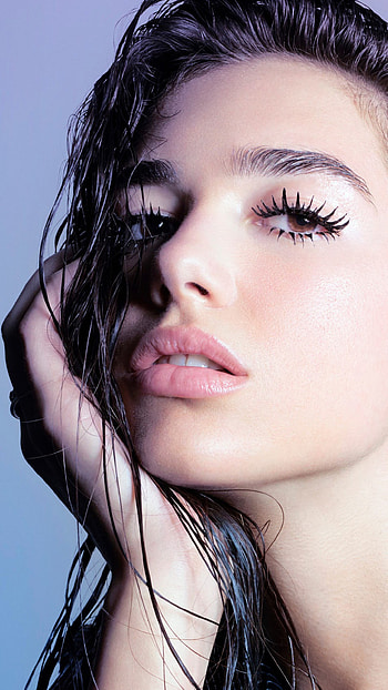Dua Lipa pretty, brown eyes, British, long hair, black hair, singer, music, Dua Lipa HD phone wallpaper