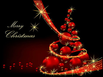 Merry Christmas, holiday, merry, christmas, red, balls, new year, tree HD wallpaper