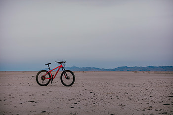 Sky, Sand, Horizon, Miscellanea, Miscellaneous, Bicycle HD wallpaper