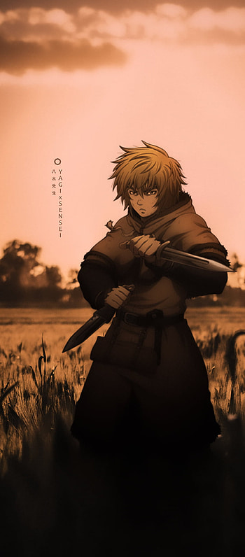 Thorfinn, Vikings, sky, dress, hatred, Vinland saga, war HD phone wallpaper