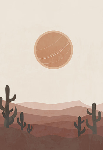 Modern landscape terracotta bohemian desert printable wall. Etsy. Painting art projects, Art prints, Minimalist art, Boho Art HD phone wallpaper