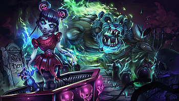 zombie annie skin splash league of legends background lol . HD wallpaper