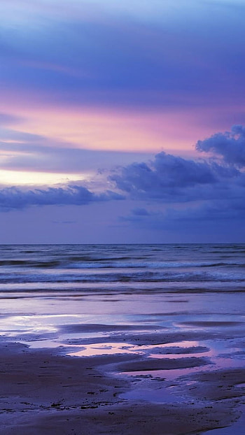 Aesthetic, Blue Sunset HD phone wallpaper