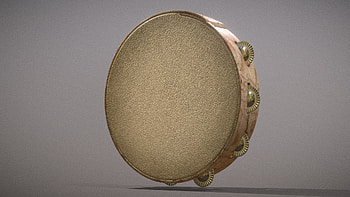Eric Welvaert's tambourine, Masterful craftsmanship, Lifelike 3D model, Detailed design HD wallpaper