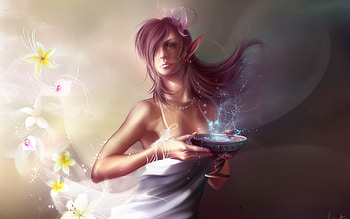 Elven beauty, fantasy, Whimsical characters, Magical enchantment HD wallpaper