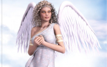 Angel, clouds, fantasy, angels, heaven HD wallpaper