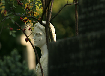 Miscellanea, Miscellaneous, Girl, Statue, Garden, Sculpture HD wallpaper