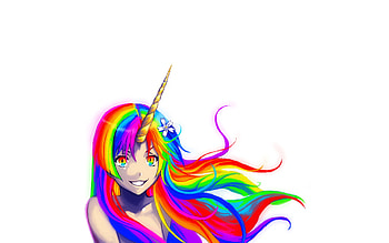 Unicorns Rainbows Unicorns, Rainbows, Bright, Soft . HD wallpaper