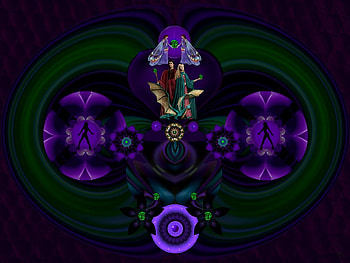 Purple Love, eye candy, abstract, 3d, fractal, collage HD wallpaper