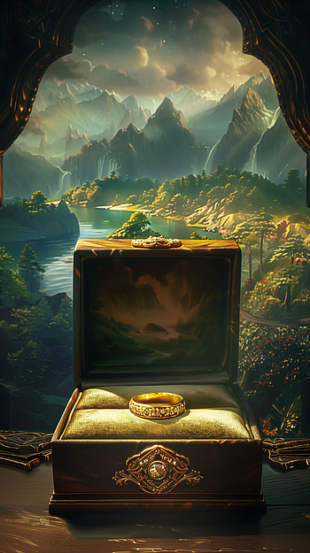Golden Ring Fantasy - , gold, ring HD phone wallpaper