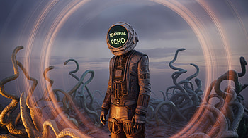 Time Traveler Ultra – Temporal Echo Beyond Time, Time Traveler, astronaut, Sci Fi, tentacle, surreal HD wallpaper