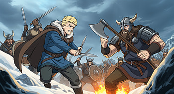 Vinland Saga — Battle at the Fjord, Viking, Warrior, Sword, Axe HD wallpaper
