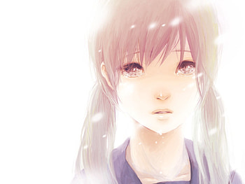 Anime, Girl, Hair, Tears, Hatsune Miku, Two Tails, Brown Eyes HD wallpaper