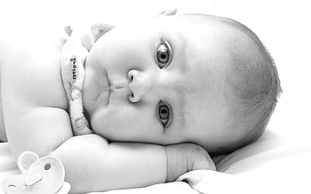 Cute Baby, sweet, boy, baby boy, black and white, baby, cute, adorable, people HD wallpaper