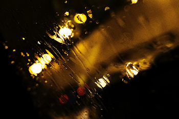 Rain, Lights, Macro, Blur, Smooth, Glass HD wallpaper