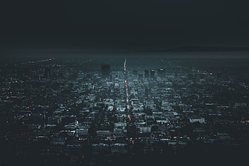 View From Above, Cities, Usa, Night City, City Lights, United States, Los Angeles HD wallpaper