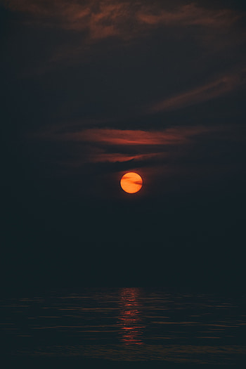 Mumbai, Sunset, Sky, Night, Moon, Dark, Ocean HD phone wallpaper