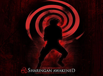 Sharingan Awakened, ninja, hatake kakashi, kakashi hatake, sharingan, lone, anime, shinobi, kakashi, naruto, dark background, solo, spiky hair, silhouette HD wallpaper