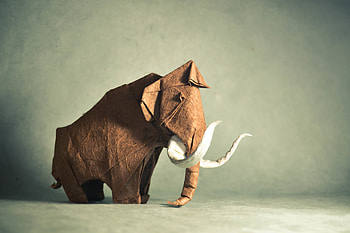 Miscellanea, Miscellaneous, Origami, Mammals, Artwork, Mammoth HD wallpaper