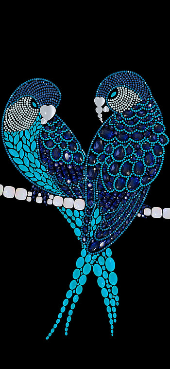 Love birds, gems, bird, lovebirds HD phone wallpaper