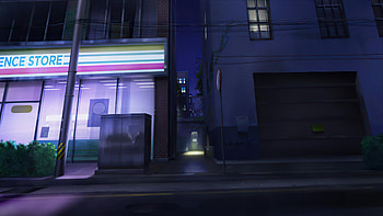 Between Buildings Night, anime, artist, artwork, digital-art, deviantart HD wallpaper