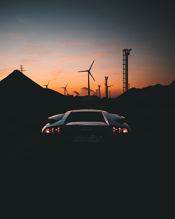 Sports, Twilight, Cars, Dark, Car, Machine, Dusk, Sports Car, Back View, Rear View HD phone wallpaper