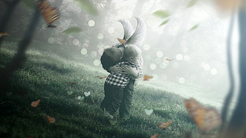 My Brother Is Angel, angel, graphy, child, cute, deviantart HD wallpaper