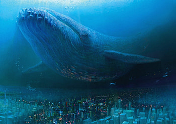 Why live under a whale.., City, Ocean, Whale, Atlantis, Cant think of a fourth, Blue HD wallpaper