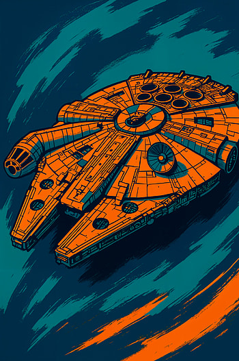 Falcon Neon - Millennium Falcon Pocket Corellian Cruiser: Mobile Art, spaceship, Star Wars HD phone wallpaper