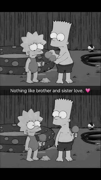 Brother and sister, love, facial expression, graph, ice cream, simpson HD phone wallpaper