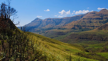 Lesotho travels, Aerial view, Mountain ranges HD wallpaper