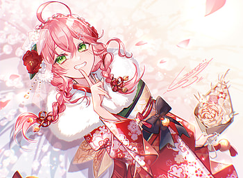 Sakura Miko, hololive, Sakura Miko, Anime, Virtual Youtuber HD wallpaper