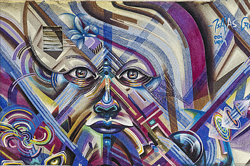 Graffiti, Art, Face, Street Art, Grunge HD wallpaper