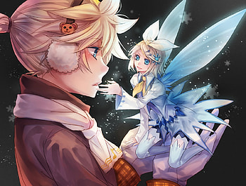Kagamine Len & Kagamine Rin, anime, len, rin, kagamine rin, vocaloid, kagamine len HD wallpaper