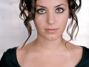 Katie Melua, sexy, british, brunette, eyes, hot, girl, beautiful, woman, lady, brown, face, katie, melua, hair HD wallpaper