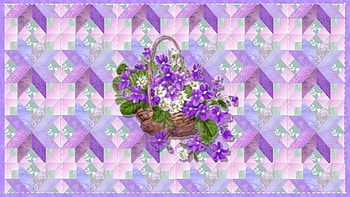 Gentle On My Mind, purple, flowers, Basket, quilt HD wallpaper