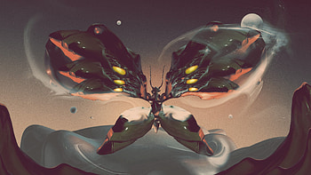 Abstract, Paint, Wings, Figure, Explosion, Improvisation HD wallpaper