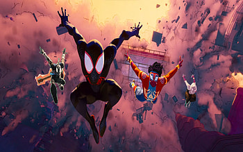 Spider-man Across the spider-verse, Miles Morales, Gwen Stacy, movie, Spider-Man: Across the Spider-Verse HD wallpaper