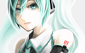 Hatsune Miku, awesome, uniform, artistic, nice, digital, cg, hatsune, aqua eyes, 3d idol, outfit, white, art, twintail, girl, headset, singer, aqua, anime girl, anime, pretty, virtual, blue, black, song, heads, cute, vocaloid, beauty, miku, music, vocaloids, program, beautiful, diva, tie, aqua hair, cool, micro HD wallpaper