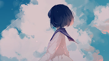 Anime Girl Bicycle School Uniform, anime-girl, anime, artist, artwork, digital-art HD wallpaper